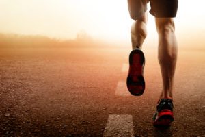 Runner with heel pain